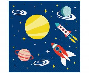 Serwetki Papierowe Kosmos Rakiety Planety 33x33cm - 20 szt.