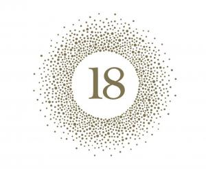 Serwetki Papierowe 18 Urodziny Złote Kropki Golden Dots 33x33cm - 20 szt.