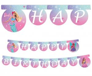 Girlanda Urodzinowa Baner Barbie Happy Birthday 200cm