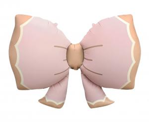 Balon Foliowy Różowa Kokarda Pastelowa na Hel 68x47cm