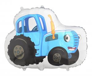 Balon Foliowy Traktor Niebieski na Hel Maszyna Rolnicza 51x38cm