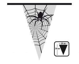 Baner Girlanda Halloween Flagi Pająki Pajęczyna XXL 600cm