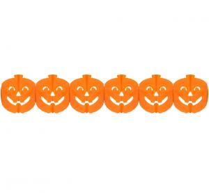 Baner Girlanda 3D Halloween Pomarańczowa Dynia 300cm