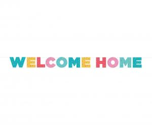 Baner Girlanda Welcome Home Witaj w Domu Kolorowa 250cm 