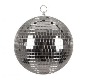 Kula Disco Srebrna Lustrzana 20 cm – Dekoracja Retro | Tychy