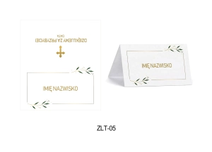 Personalizowana Winietka VEX ZLT+05 – Asymetryczny Złoty Wianek | Papier Foto 260g | Tychy