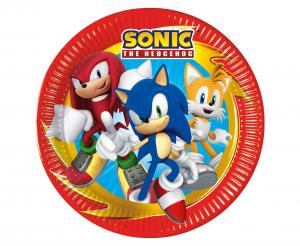 Talerzyki Papierowe Sonic the Hedgehog 23cm (8 szt.) | Zabawne Wydry Tychy