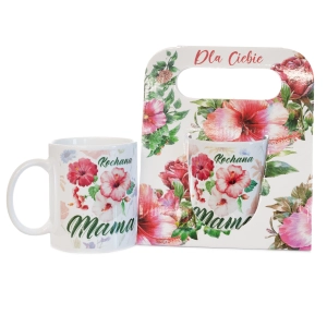 Kubek Ceramiczny "Kochana Mama" w Ozdobnym Pudełku 330ml | Zabawne Wydry Tychy