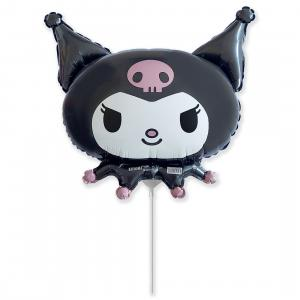 Balon Foliowy Kuromi Mini 14" na Powietrze Czarny