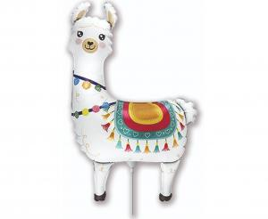balon-foliowy-mini-lama-alpaka-boho-kolorowe-siodło-pompony-ksztalt-urodziny-dla-dzieci-14-cali-na-powietrze-flexmetal