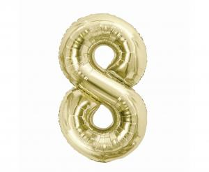 Balon foliowy cyfra szampańska "8" 85 cm