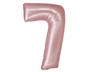 Balon foliowy cyfra różowa "7" 76 cm