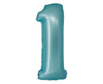 Balon foliowy cyfra niebieska "1" 76 cm
