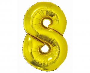 Balon foliowy cyfra złota "5" 76 cm