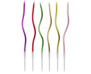 Świeczki metaliczne świderki mix 6 szt.