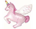 Balon foliowy kształt jednorożec różowy "24"