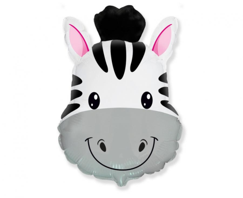 Balon foliowy Zebra głowa 24 cale - dekoracja urodzinowa od Zabawne Wydry Tychy, Mikołów, Bieruń