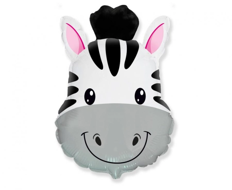 Balon foliowy Zebra głowa 24 cale - dekoracja urodzinowa od Zabawne Wydry Tychy, Mikołów, Bieruń
